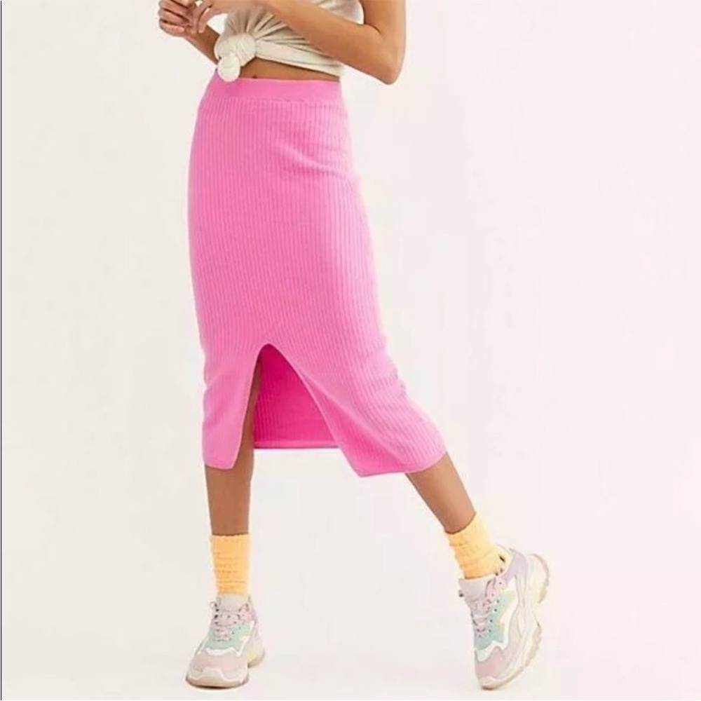 Free People knit midi skirt